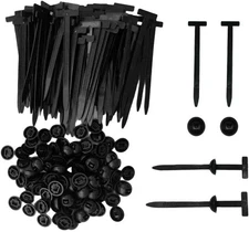 100PCS Snap-fit Nylon Fastening Clip for Car Repairs, Universal Black