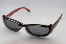 NEW TAKUMI T9886 BLACK MULTI POLARIZED EYEGLASSES SUNGLASSES W/CLIP ON 51-15