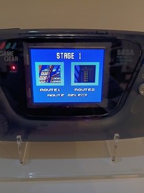 RARE Authentic Smoke Clear Black Sega Game Gear Console w Modern LCD US Seller