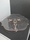 Vintage Pink Depression Glass Cake Stand Pedestal 8"