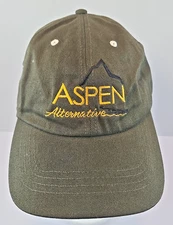 Aspen Alternative Yacht Charter Army Green Cotton Cap Hat Side Pocket Strap Back