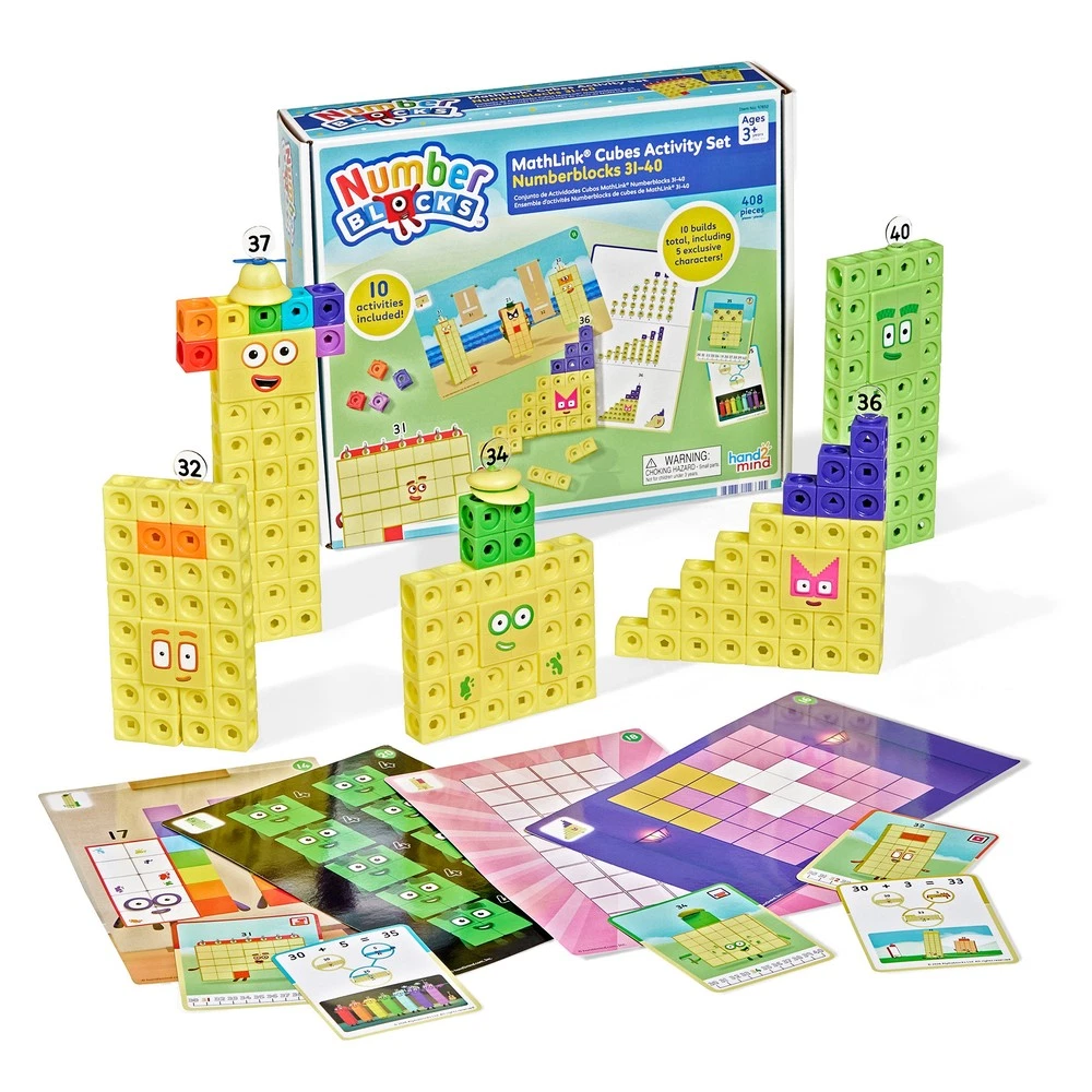 Hand2Mind Numberblocks Mathlink Cubes 31 to 40 Activity Set NEW