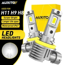 Autoparts H11 H9 Headlight Bulb Low Beam Super Bright Conversion Kit 6500K White