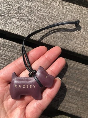 Radley Leather Handbag Hanging Fob Charm Keyring