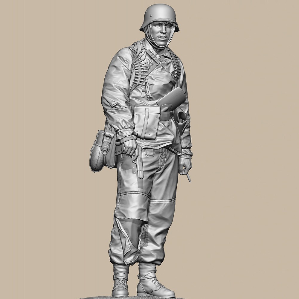 1/35 Resin Figure Ambush at Poteau MG 42 Gunner KG Hansen Unpainted Unassembled