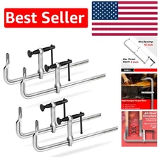 Versatile 12-Inch Bar Clamps Set | 450 lbs Load Limit for Woodworking & Metal