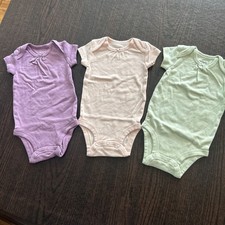 Baby Carters Short Sleeve One Piece Bodysuits Size - 3M Lot of 3