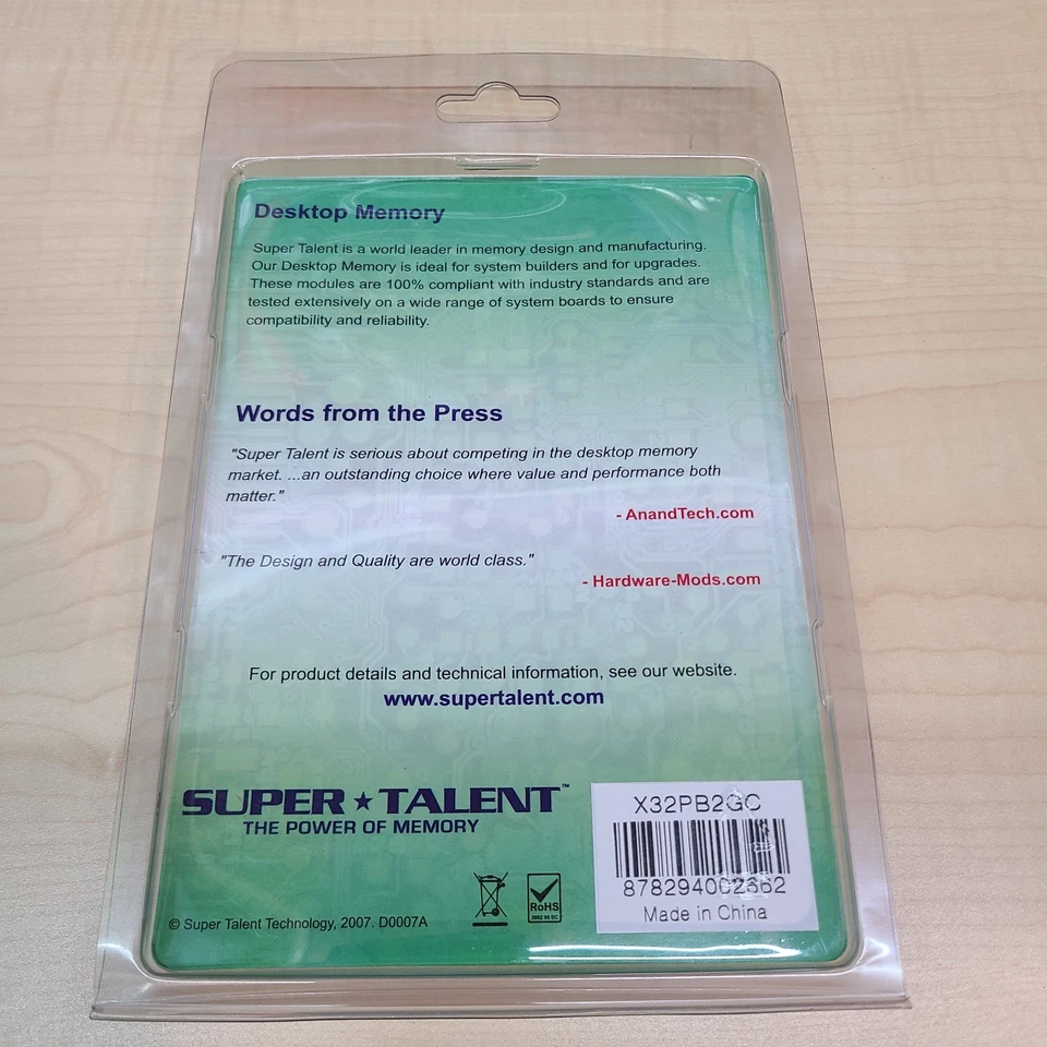 RARE New 2GB (1GBx2) Super Talent PC-3200 400mhz Ram Memory - Image 3 of 3