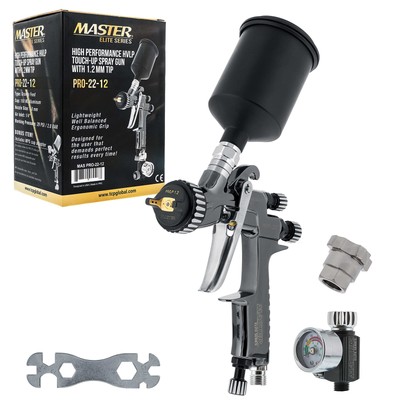 Master Elite High-Performance PRO-22 Series HVLP Touch Up Spray Gun with 1.2m...