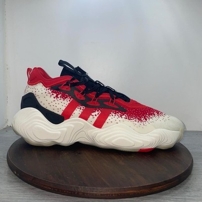 Adidas Trae Young 3 Basketball Shoes Sneakers White Red Men's Size 13.5 Comfort