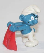 Vintage 1984 Smurfs Peyo 20184 Bullfighter Red Cape Matador Toreador Figure Toy