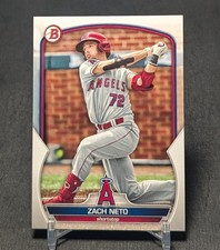 Zach Neto Prospect Rookie RC 2023 Bowman Baseball Card #BP-64 Los Angeles Angels. rookie card picture