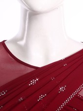 US Womens Leotard Performance Dress Figure Skating Bodysuit Hem Ruched Exercise