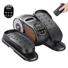  Under Desk Elliptical Machine, Leg Exerciser While Sitting for Seniors Black