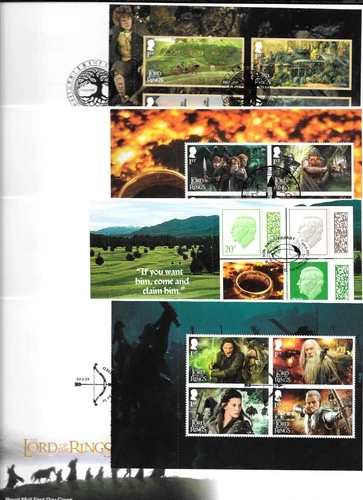 GB RM 2026 Lord of The Rings PSB X4 FDC X4 Different P/M + empty book Freepost