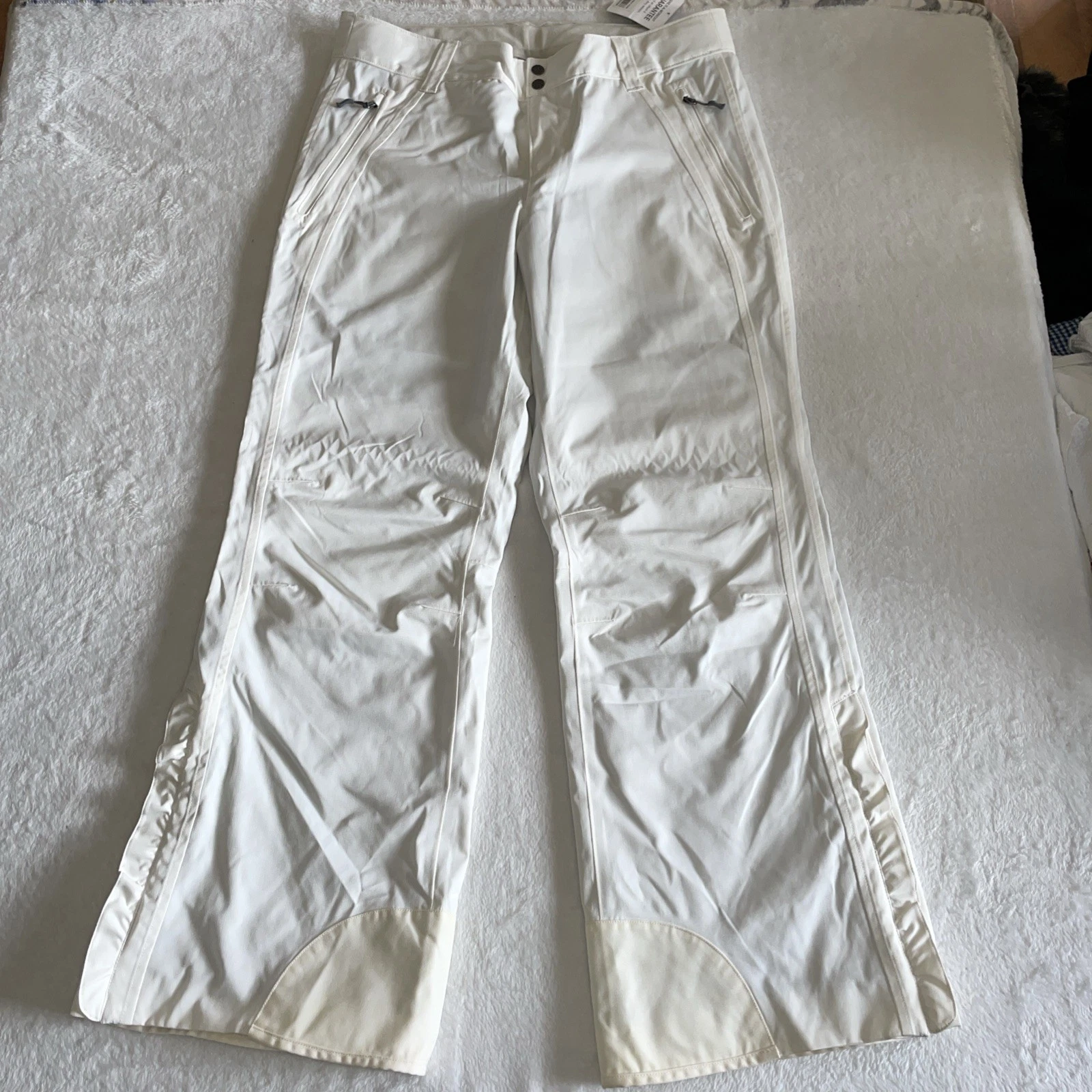 NWT Athleta White Twin Tip Ski Pants Size 14 305190 MSRP $179.00