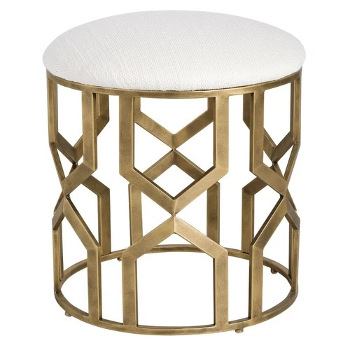 Trellis - 20.5 inch Geometric Accent Stool - 18 inches wide by 18 inches deep - Picture 7 of 7