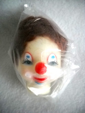 Clown Head Light Brown Hair Doll Making 2.5 x 3.25 inches