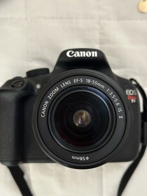 Canon EOS Rebel T5 DSLR 18MP Black 3'' USB w/ EF-S 18-55mm IS II Lens