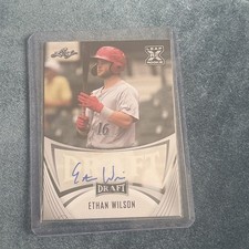 2021 Leaf Baseball Draft Base Rookie Autographs #BA-EW1 Ethan Wilson