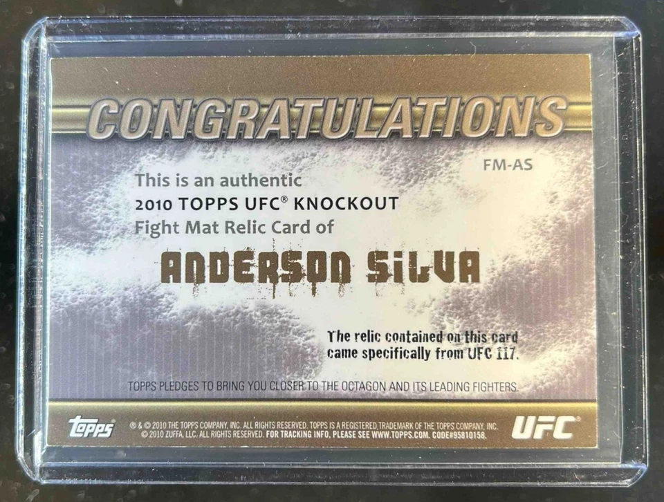 2010 Topps UFC Knockout Anderson Silva Fight Mat Relic #/288 - Image 2 of 2