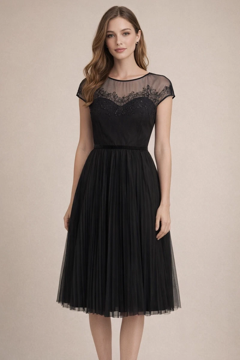 knee length dresses for ladies Ora Lace Bust Bodycon Maxi Dress Black main image 1