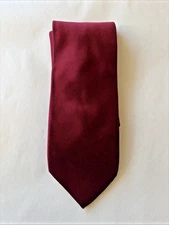 Italo Ferretti Solid Burgundy Wine Maroon 100% Silk Handmade Italy Necktie Tie