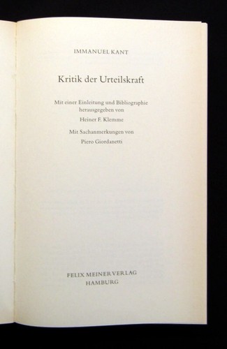 Brandt, Klemme Immanuel Kant 3 Bde. 2003 Kritik der Vernunft,Urteilskraft... js - Bild 6 von 9