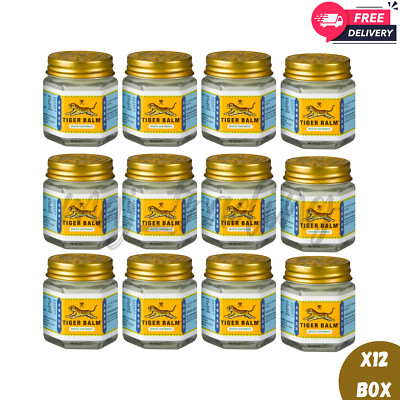 12x Tiger Balm White Ointment 30g for Headache, Muscle Pain Relief and Massage