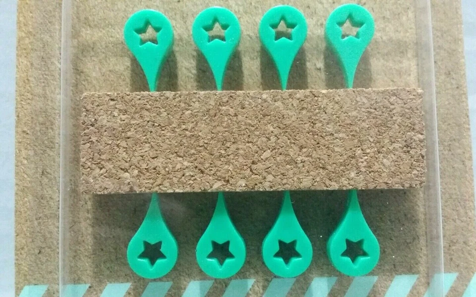 Teardrop Star PUSH PIN Teal Green Cork Board Home Office Dorm Teacher School 8ct - Image 2 of 4