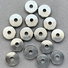 Antique Silver 304 Stainless Steel 8mm Smooth Disc Spacer Beads Q15 per Pkg