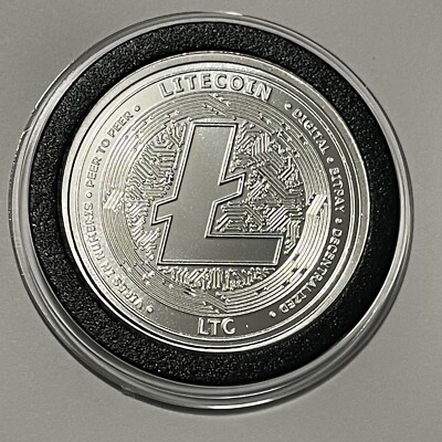 Litecoin Cryptocurrency LTC Physical Coin 1 Troy Oz .999