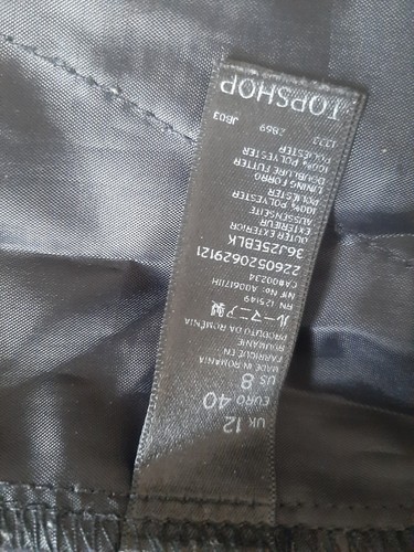 TOPSHOP WOMENS JUMPSUIT SIZE 12 BLACK TAPERED LEG DUNGAREES POCKETS BACK ZIP - Picture 22 of 23