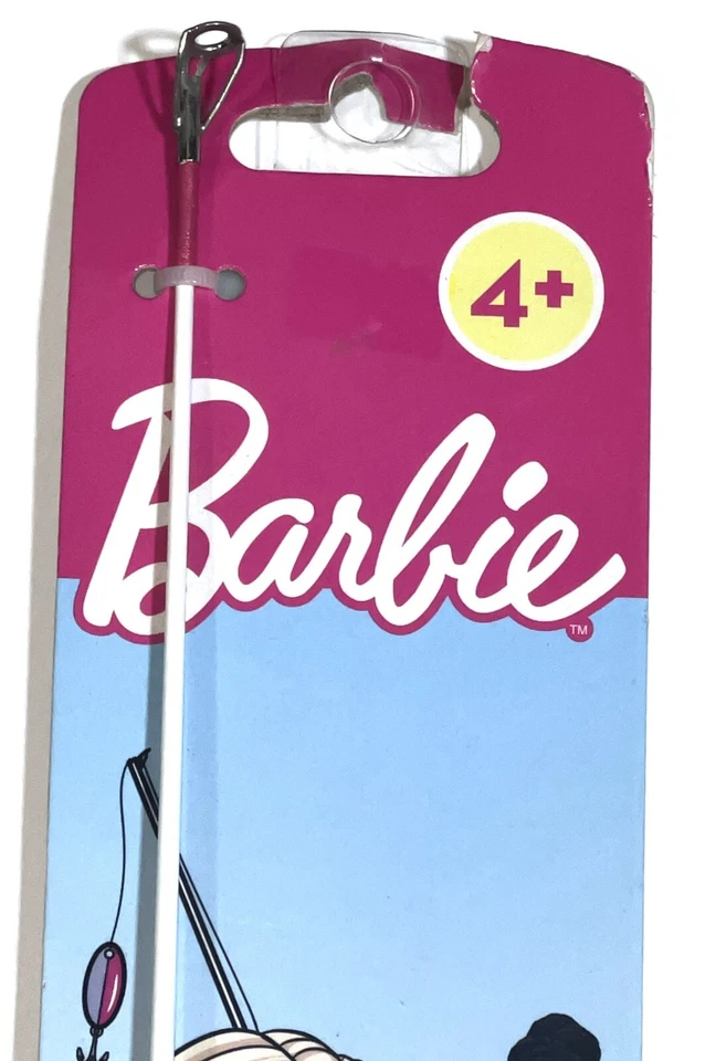 Barbie Pink Fishing Rod Reel Spincast Kit Shakespeare 2' 6" All-in-One Combo NEW - Image 2 of 4