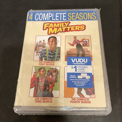 Family Matters: Season 1-4 (DVD) Complete Seasons Set Steve Urkelnew Ship  Free 883929630189|