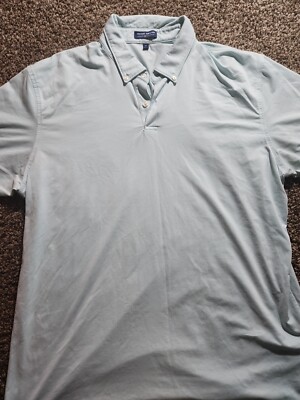 MEN S PETER MILLAR CROWN CRAFTED COTTON BLEND LOGO DESIGNER POLO SHIRT SIZE XL