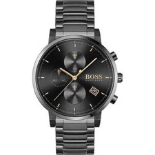Hugo Boss 1513780 Integrity Chronograph Herrenuhr Schwarz Edelstahl 43 mm Quarz