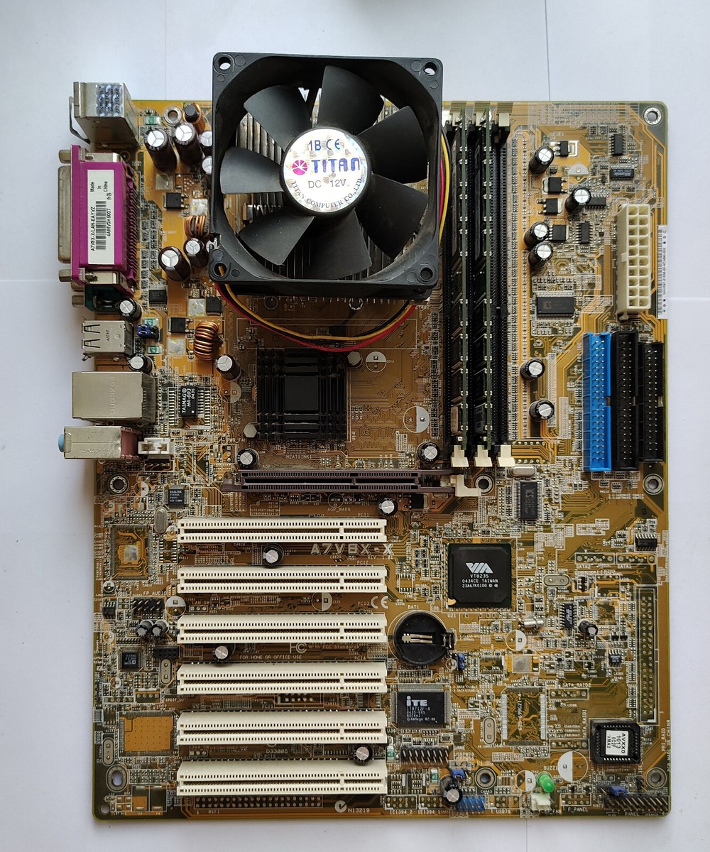 Asus A7V8X-X Motherboard with AMD Athlon XP 2600+ CPU and 2GB RAM