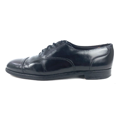 Hanover Master Flex Classic Black Leather Cap-Toe Men’s Dress Shoes Hanover MasterFlex Men main image 2