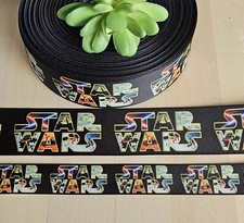 7/8  1.5" 1 YD Star Wars Ribbon Darth Vader Hans Solo Luke Skywalker Yoda