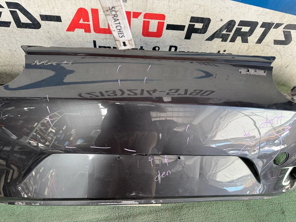 Parachoques trasero Mazda MX5 MX-5 2016 2017 2018 2019 2020 OEM AX98801 con daños Foto 2 de 4