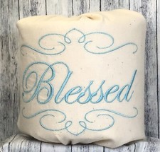 Blessed Embroidered Decorative Toilet Paper Roll Wrap - Bathroom Decor