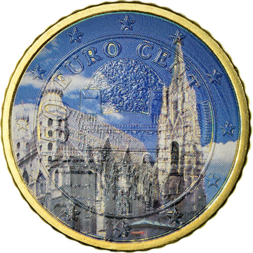 [#756562] Austria, Vienna Cathedral, 50 Euro Cent, 2009, Colorised, SUP, Laito - Picture 1 of 2