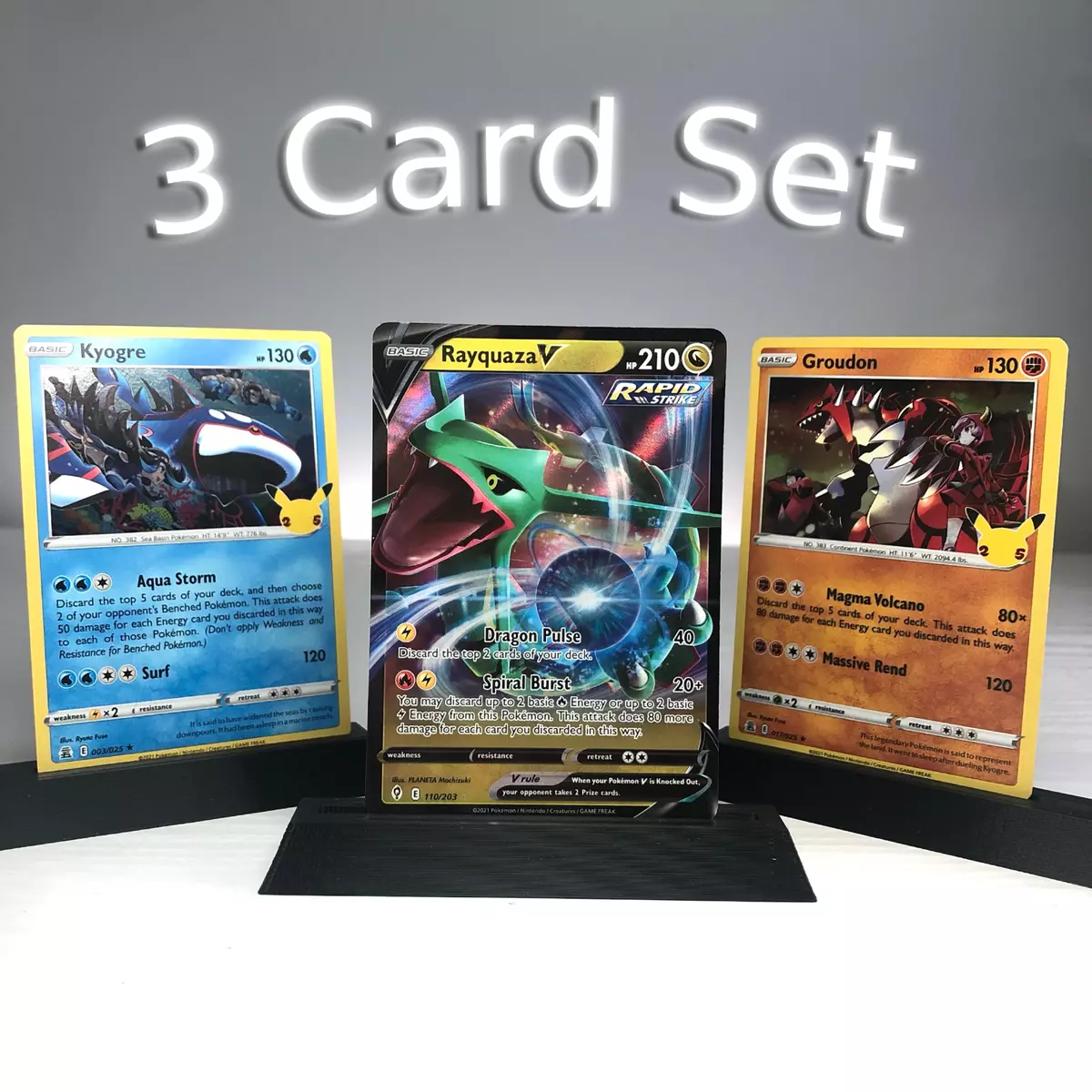 Cartas Pokémon Lendários Groudon + Kyogre