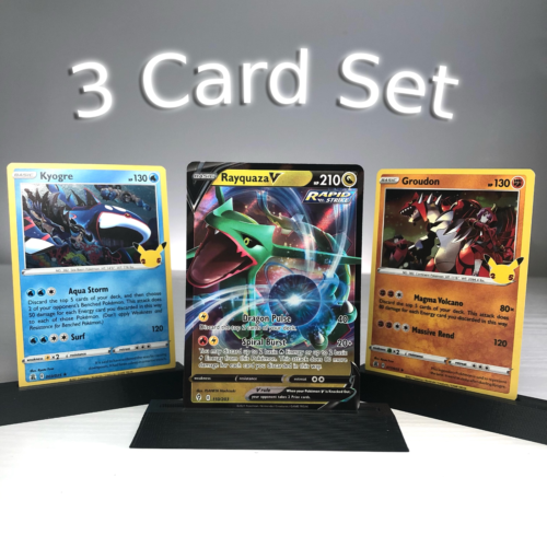 Rayquaza, Kyogre, Groudon Pokemon TCG 3 Card Set | Legendary Ultra Rare Holo NM! - Picture 1 of 4