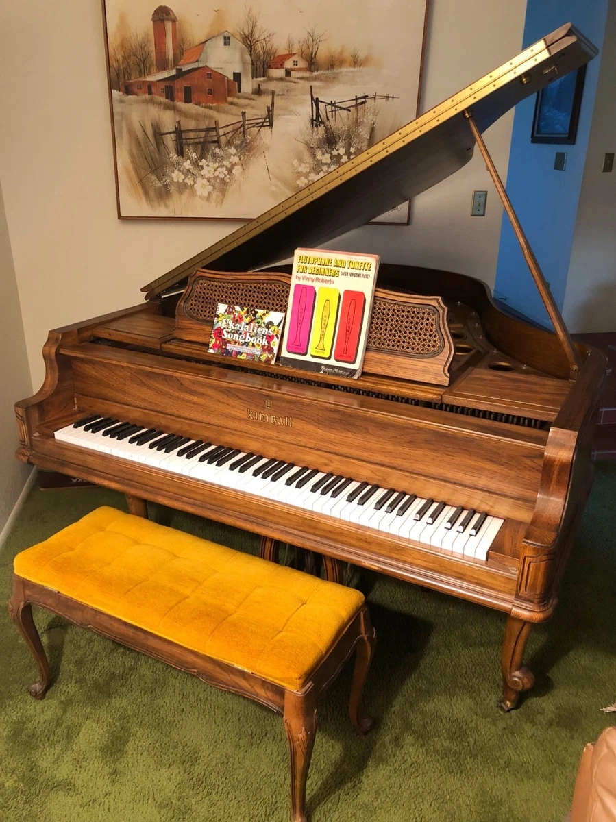 BABY GRAND PIANO Kimball Mahogany Instrument Players Musician Musicians Pianist