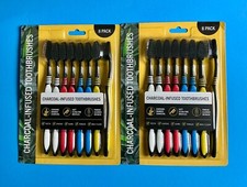 8 Pack Charcoal Infused Toothbrush SET OF 2