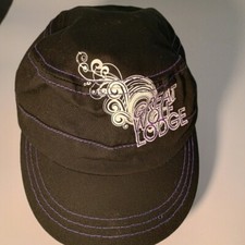Women's Great Wolf Lodge Cap Logo Hat Black With Purple Thread
