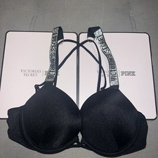 Victoria  s Secret 32B Shine Bombshell Miraculous Bikini Add 2 Cup Size Push Up
