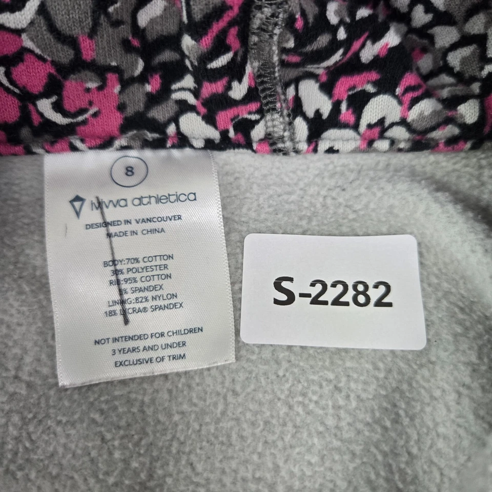 Suéter Ivivva Niñas 8 Rosa Buceo Sudadera con Capucha Cremallera Completa Manga Larga Pulgar LEER Foto 2 de 4